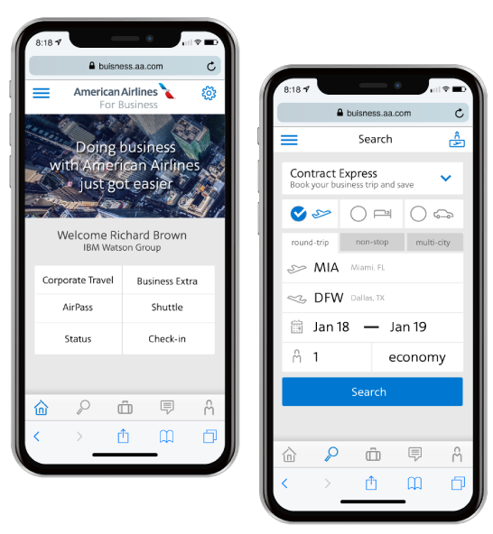 American Airlines Business Mobile