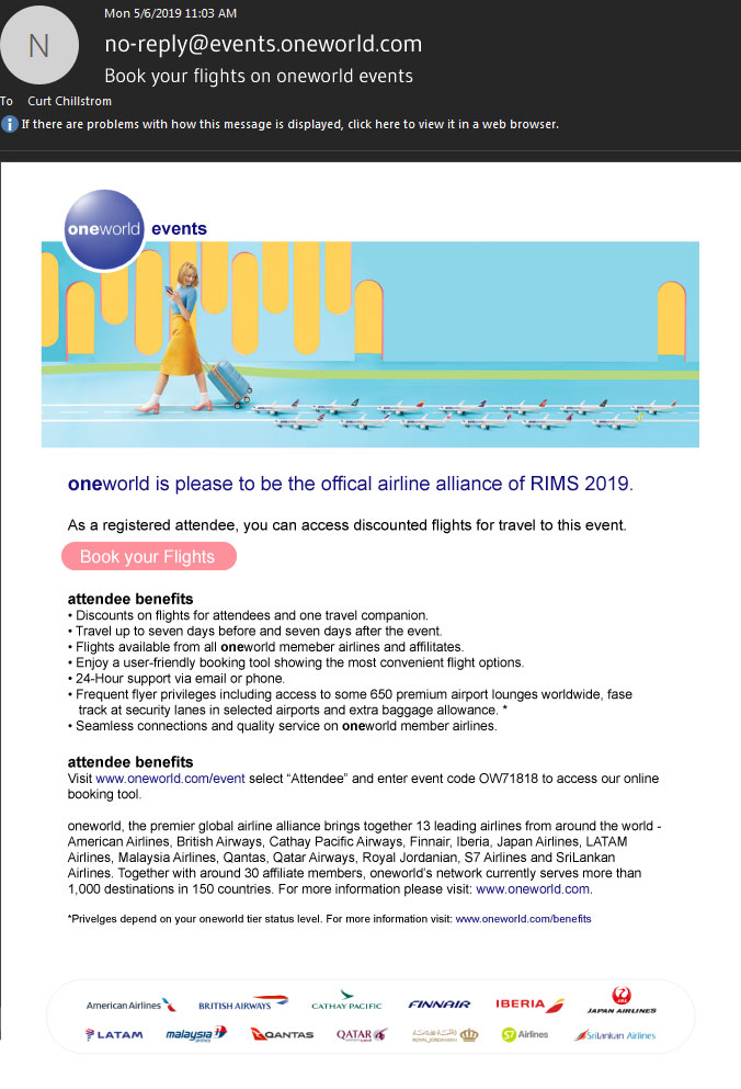 oneworld email new