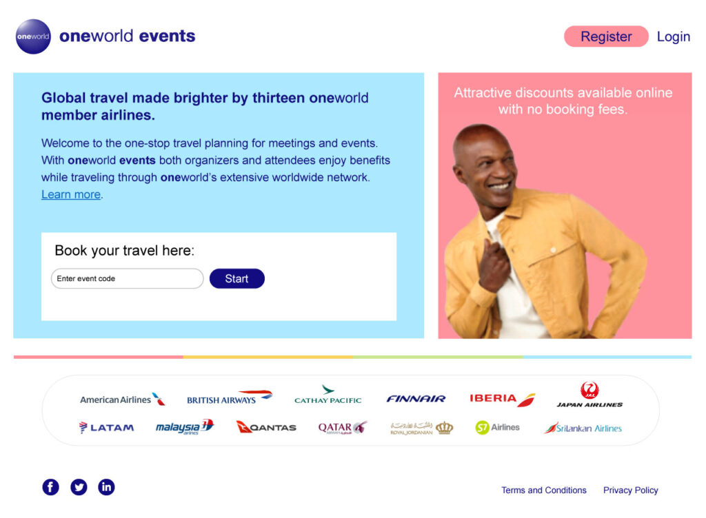 oneworld new homepage