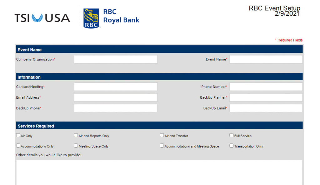 Royal Bank of Canada Form